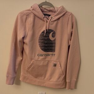 Carhartt Blush Pink Hoodie with Logo